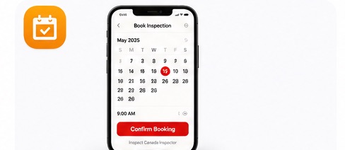 Booking calendar for a home inspection