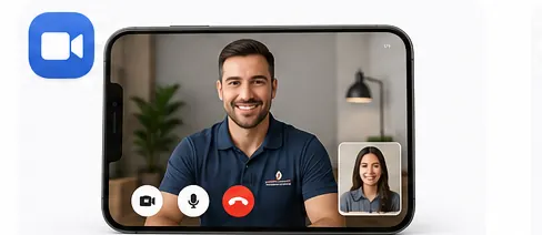 Virtual video consultation with an inspector